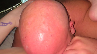 POV Part 1 - Big Bear Eats and Fingers Piggy Rose Fat Pussy in Hotel Room