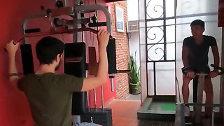 Adorable teens Cesar Rose and Franco Sins film a video