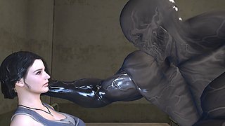 Jill Valentine fucked hard and bred by a mutant monster cock.