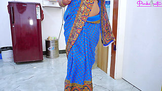 When I met with my Fan at my home, I Decided to fucking with him in Saree and he was very Strong on Bed- Cowgirl Riding.