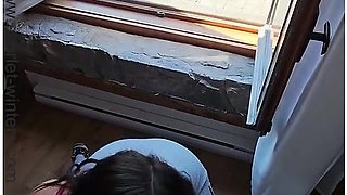 Horny Teacher Gives Her Students Dad A Quick Blowjob During A Field Trip
