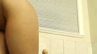 Big-Titted Blonde Rides Dildo On Cam