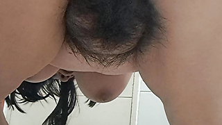 wife showing how she pees and opens her pussy