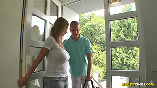 Reality Kings - Hot Blonde Katerina Seduces Her Boyfriend David, Gets Smashed & Finishes with a Cum Swallow