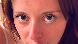 Close up Dildo BJ
