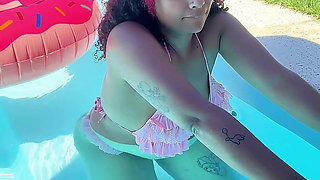 Naked Pool Farting Big Ass Bubbles Underwater Gas Fun Chubby Girl