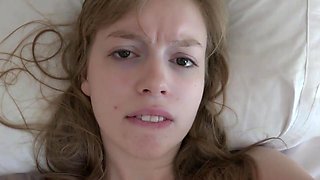 Dirty blonde getting fucked in POV, she's hairy AF