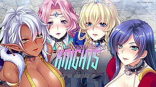 Hot steamy knight Audapostrophe in an anime video game adventure