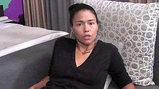 FFM threesome on the sofa with Dana Vespoli and Misha Cross