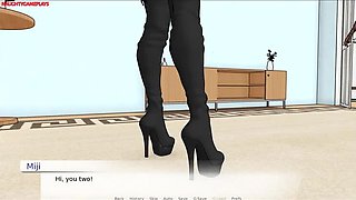 Huge Boobs Housewife Cheats on Husband - 3D Hentai Game with Big Tits & Cuckold