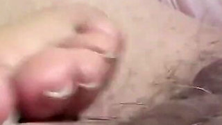 Mature Stepaunt Ann Footjob with French Pedicure