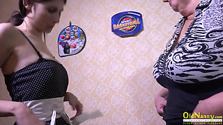 Teen Sasha Fucking Older Stepmom with Strapon