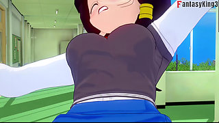 Android 18 dances for Gohan at the university - Dragon Ball Zex Series