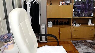 Blonde tight pussy babe solo toy fun in glamour masturbation