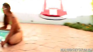 Courtney Taylor in Anal Pool Party Clip#2
