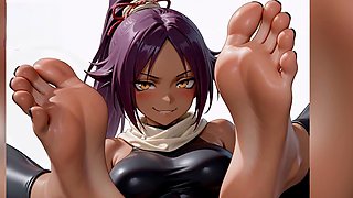 Foot worship, sole, bleach yoruichi