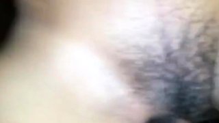 Thai Amateur Rides Me - Her Hairy Bush on My Thighs