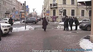 Gorgeous amateur screwed at fake casting