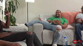 She Endures Brutal Double Penetration Gangbang Pounding Her Pussy and Ass-to-Mouth Creampie with