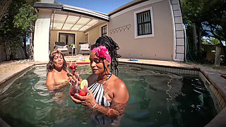 Twisted Nymphs - Rosie and Pam's Sexy Pool Party - Part 1