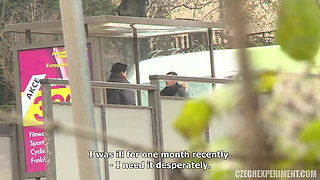Czech Experiment 11: Horny Babe Rides an Older Man in the Bushes