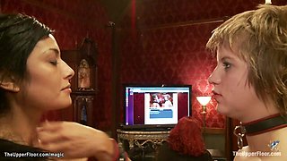 Submissive sluts made to lick and fuck