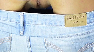 Fisting Until Squirts Her Shorts Completely Wet Homemade MILF Squirting