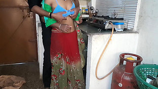 Housewife Cleaning in the Kitchen Misses the Cock and Takes the Neighbor's Cock and Gets Fucked