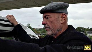 Blonde Mackenzie Page Sucks Big Cock in Car