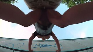 Cute busty babe likes to get her cunt rammed by strangers