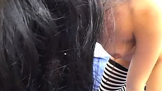 Big tit brunette MILF sucks and tit fucks a big cock