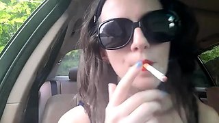 Sage Eldritch - Red Lipstick Cigarette Smoking Inhales And