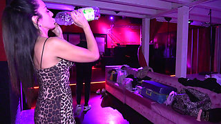 Behind the scenes, Hot blonde and Brunette get fucked at the Swinger Club. Full video on my OF Page.