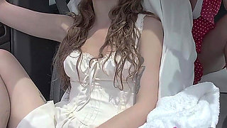 Squirting's and Golden Shower on the Way to the Beach in My Car