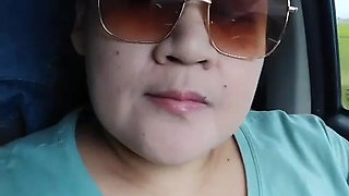 sexy Molly pee on the road