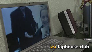 Irresistible towheaded gets ravaged hard from behind -