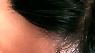Brunette Racer Chick Sucks POV Cock and Takes Facial