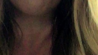 Blonde solo jerking off