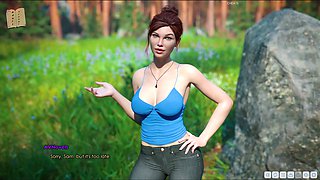 Game walkthrough, adult visual novel, hot brunette