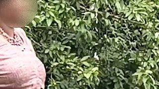 Chubby Girl in White Skirts and Pink to Getting Completely Naked and Walking Nude Outdoor