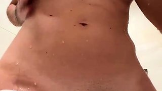 Amateur striptease and Solo masturbation