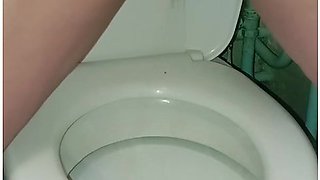Asmr Toilet Fetish: Hairy Girl Pees Standing Up Pisses Loudly