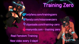 Training Zero Femdom Bondage Slave All Over Spanking