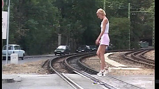 Cute Blonde Teen From Germay Likes to Pee in Public