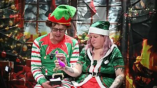 Naughty Elf Blowjob - Day 7 Xmas Role Play with BBW British Couple