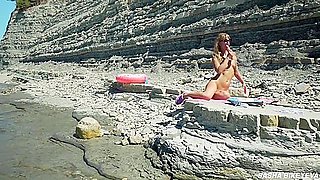 Outstanding Kinky Nudist Angel In Sunglasses Sucks & Rides A Massive Sex Tool In Public Beach - Sasha Bikeyeva