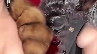 Fur Fetish Webcam Show with My Girlfriend, Strap-on Lesbian Sex in Fur