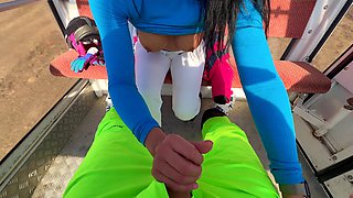 Czech Teen Quickie Fucked Hard Outdoors by Best Friend Cum in Mouth