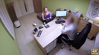 LOAN4K. Bewitching college girl sells her smooth coochie