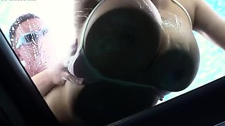 Big assed busty tit fuck and blowjob from curvy stunner